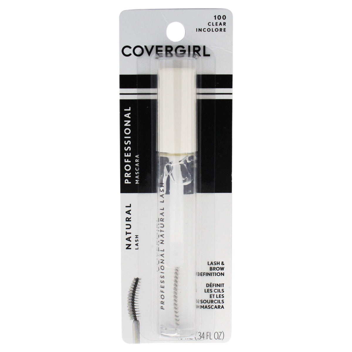 CoverGirl clear brow and lash gel bottle for neat, natural lashes.