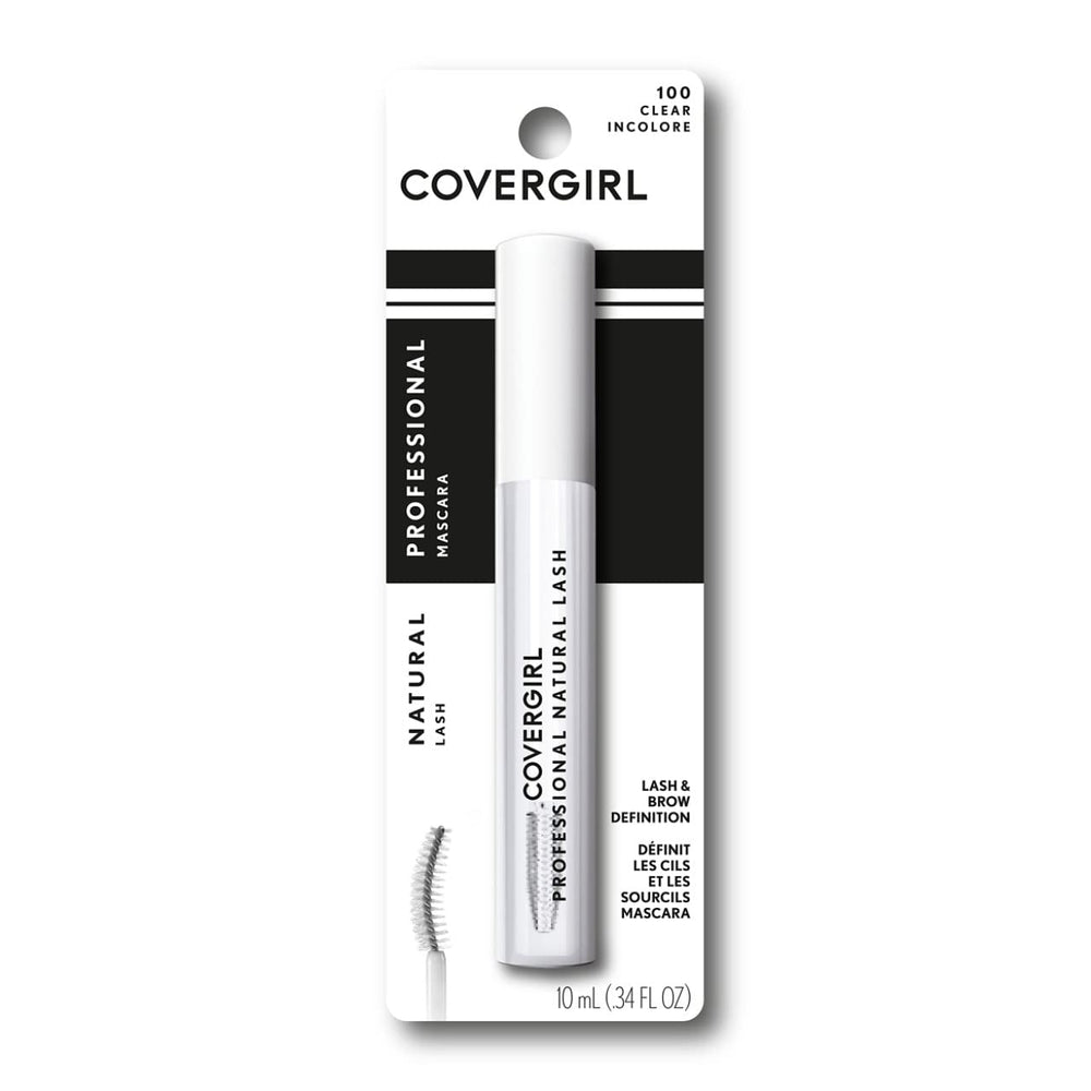 CoverGirl clear brow and lash gel brush in use for precise grooming.