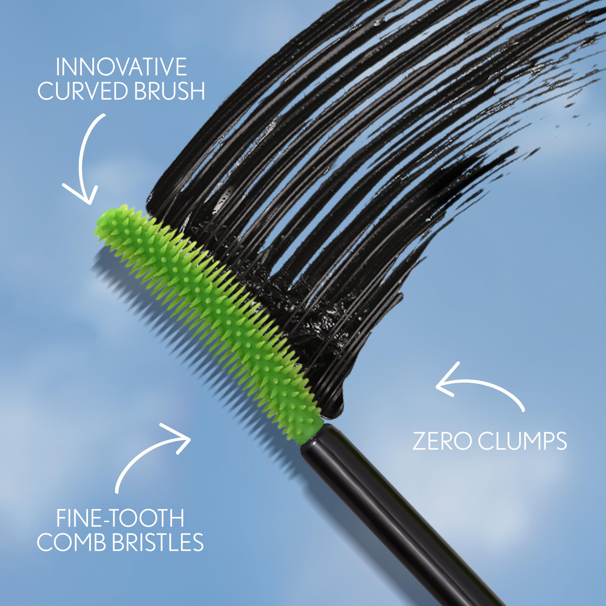COVERGIRL Clump Crusher Mascara cepillo recto y curvo para separación de pestañas