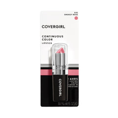 Packaging shot of CoverGirl Continuous Color Lipstick Smokey Rose 035.