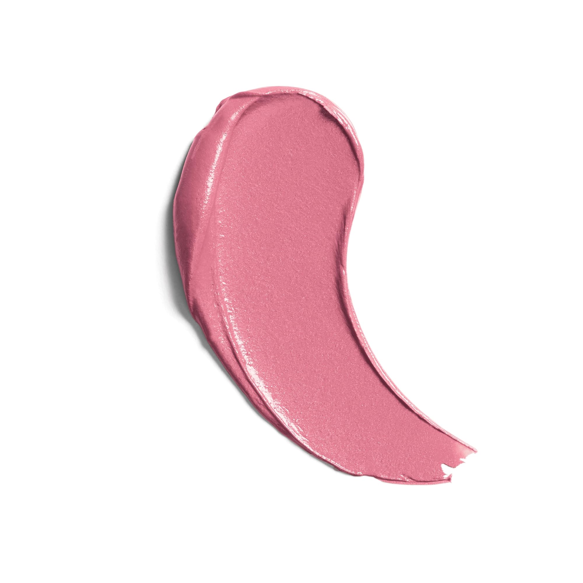 Lip swatch of CoverGirl Smokey Rose 035 on lips showing seamless shade and hydration.