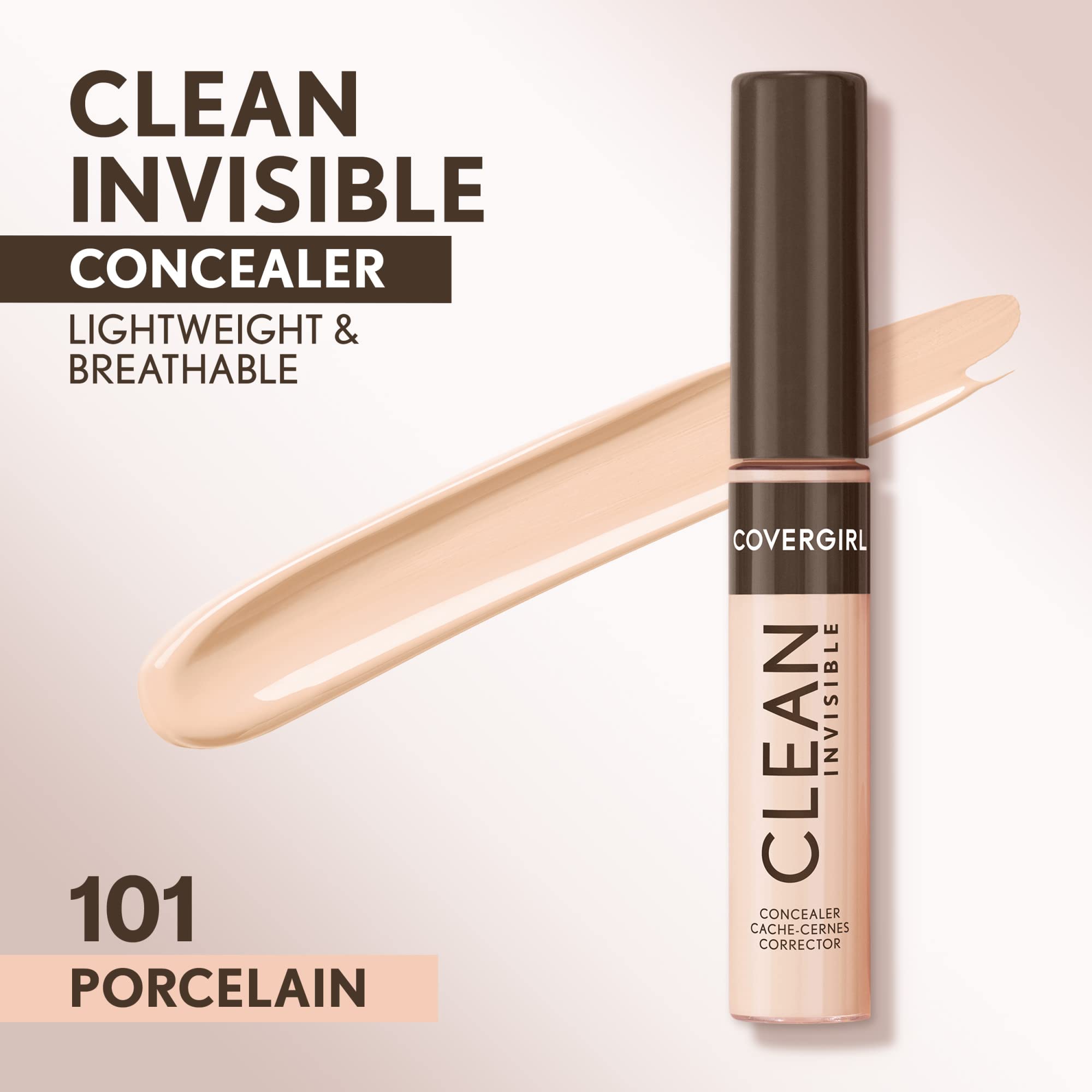 CoverGirl Corrector Invisible, aplicador suave, difumina sin esfuerzo para un look natural.