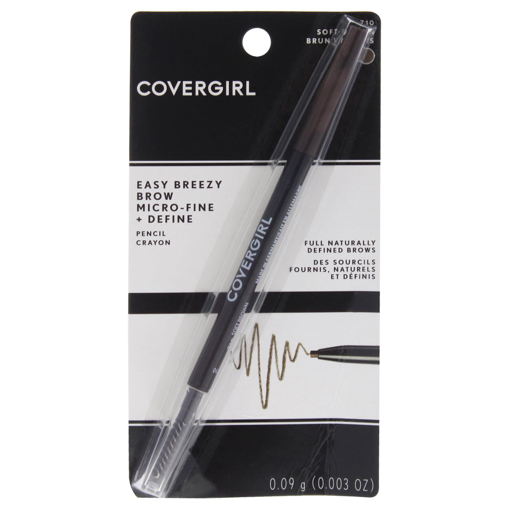CoverGirl Easy Breezy micro-fine tip delivers precise brow filling for natural definition.