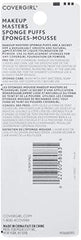 Esponjas COVERGIRL adecuadas para bases líquidas, cobertura uniforme.