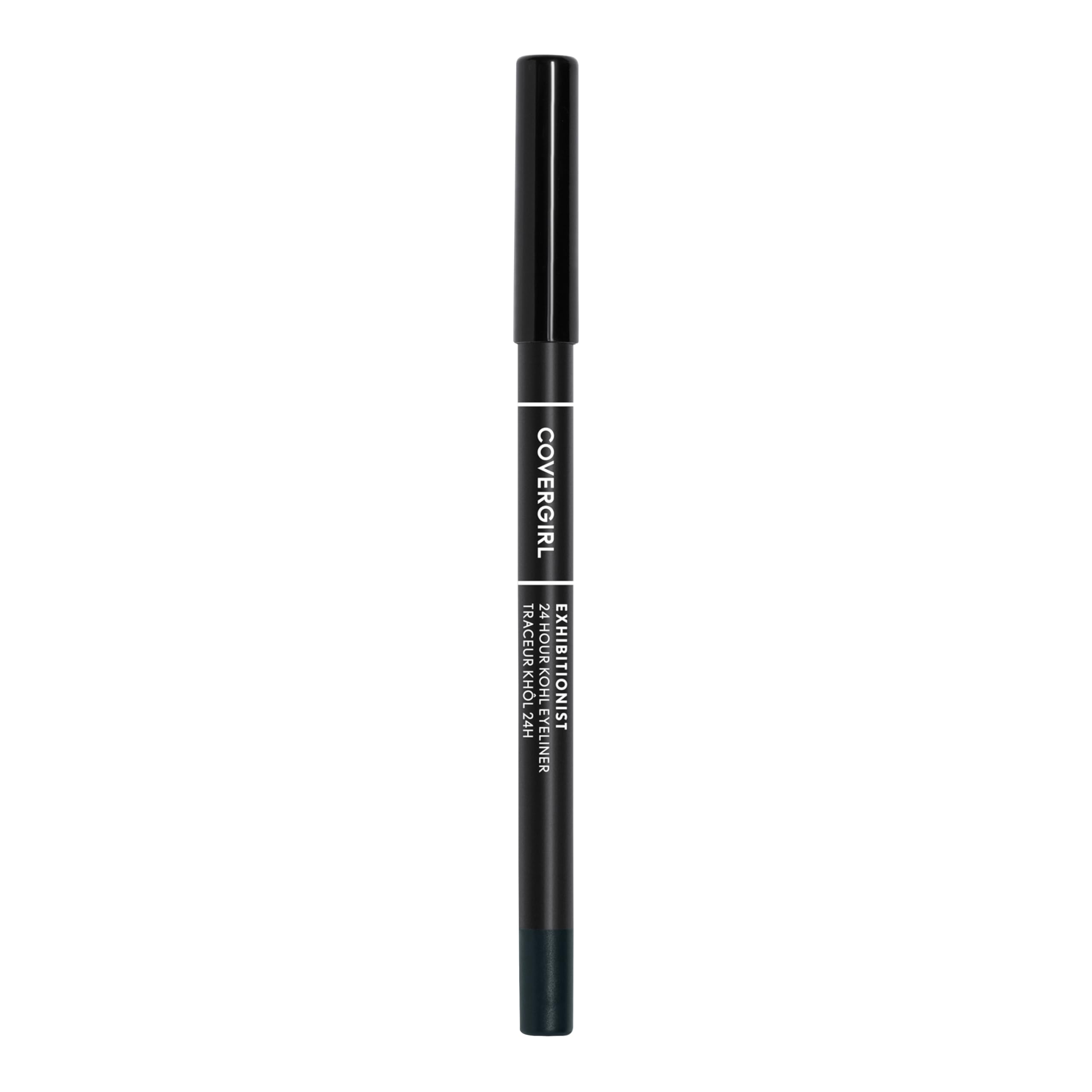 COVERGIRL Exhibitionist black gel eyeliner product shot showing bold color and texture