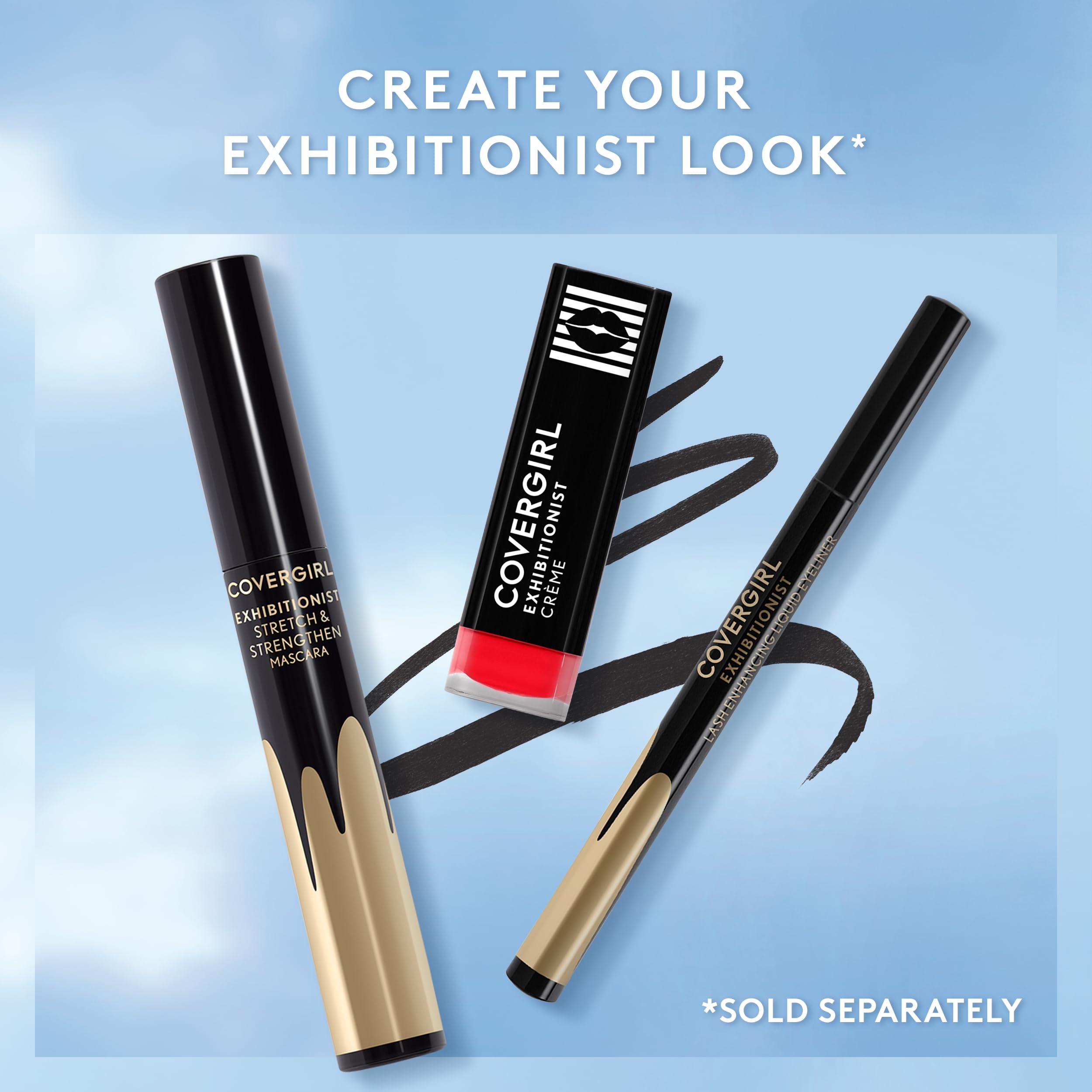 CoverGirl Exhibitionist Cream Lipstick Orange AF branding on tube showcases vibrant shade