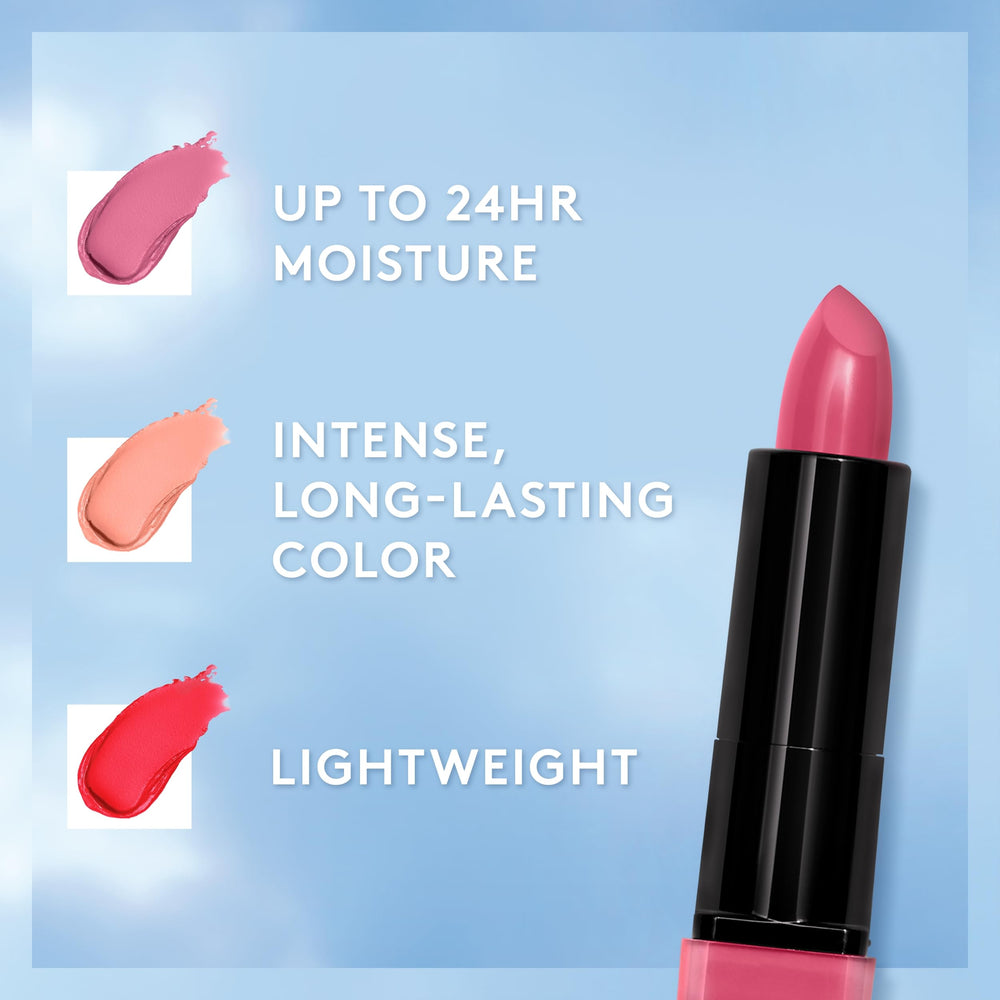 CoverGirl Exhibitionist Cream Lipstick Orange AF swatch on hand demonstrates bold pigment