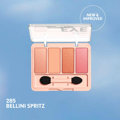 COVERGIRL Eye Enhancer Bellini Spritz quad compact closeup highlights creamy textures for smooth eyelids.