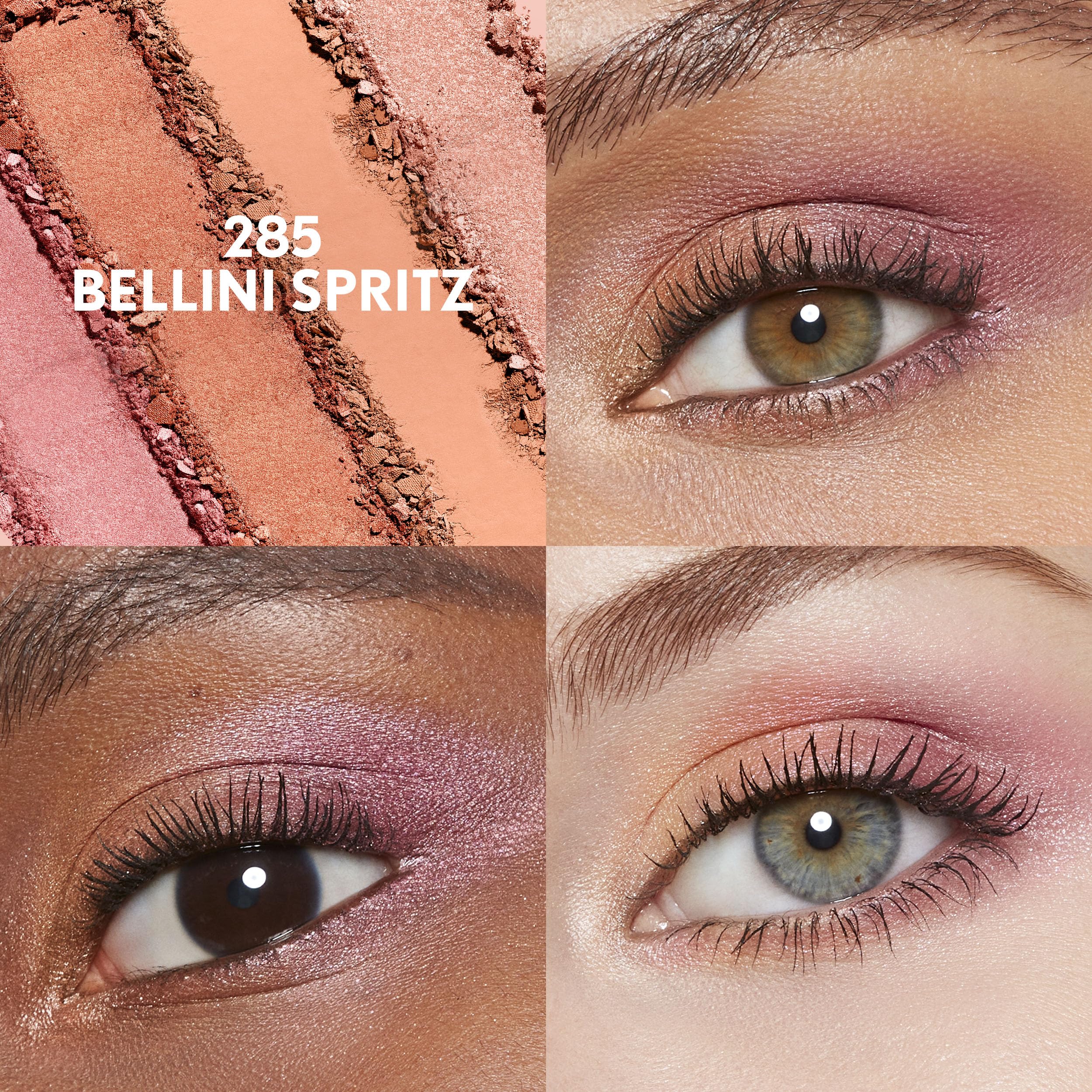 COVERGIRL Eye Enhancer Bellini Spritz quad matte-shimmer shades offer everyday versatility without creasing.