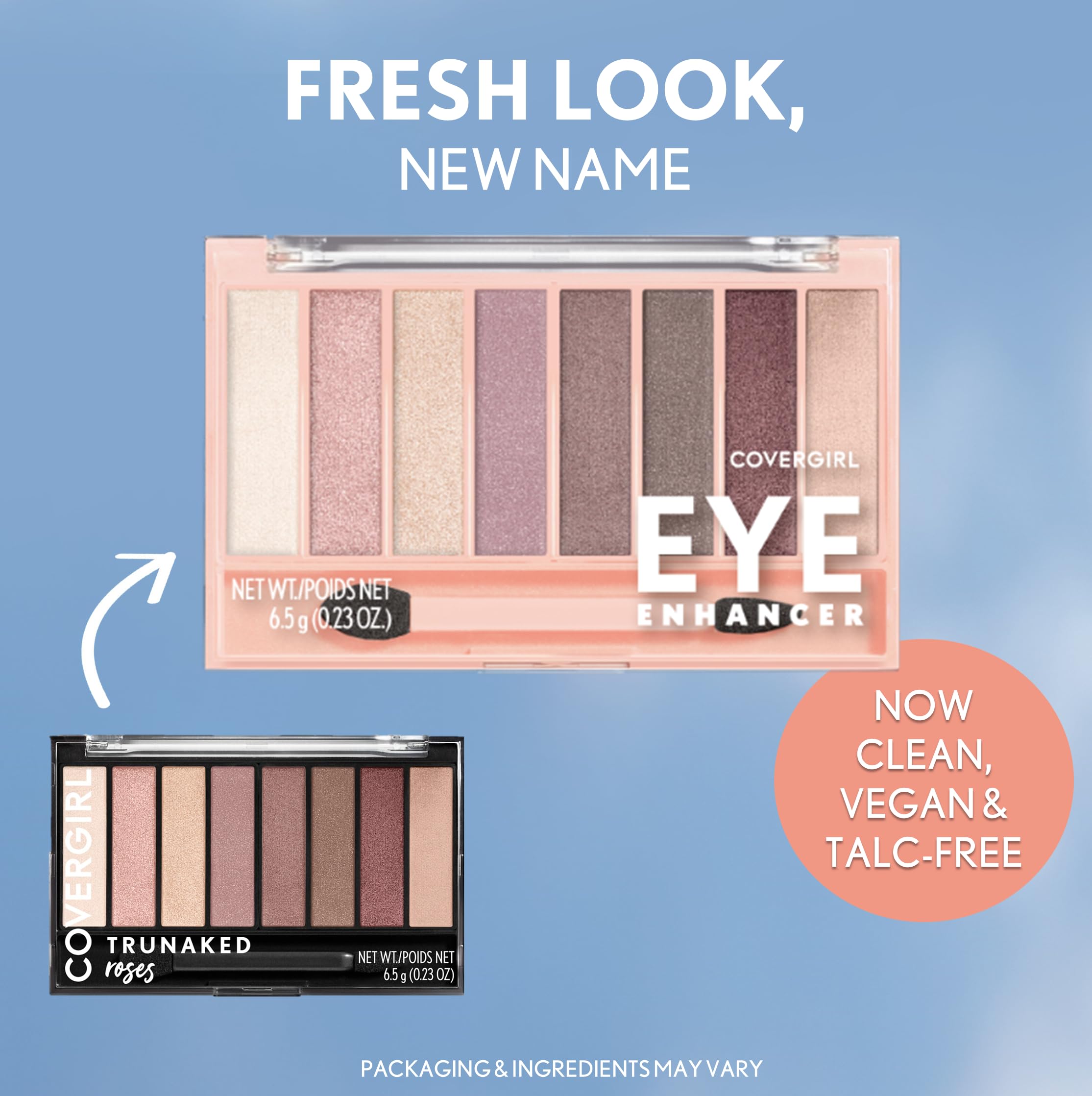 CoverGirl Eye Enhancer Palette 815 Roses — matte and shimmer shades arranged for soft daytime looks.