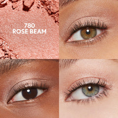 Covergirl Eye Enhancer Rose Beam application demonstrates crease-proof wear for long days