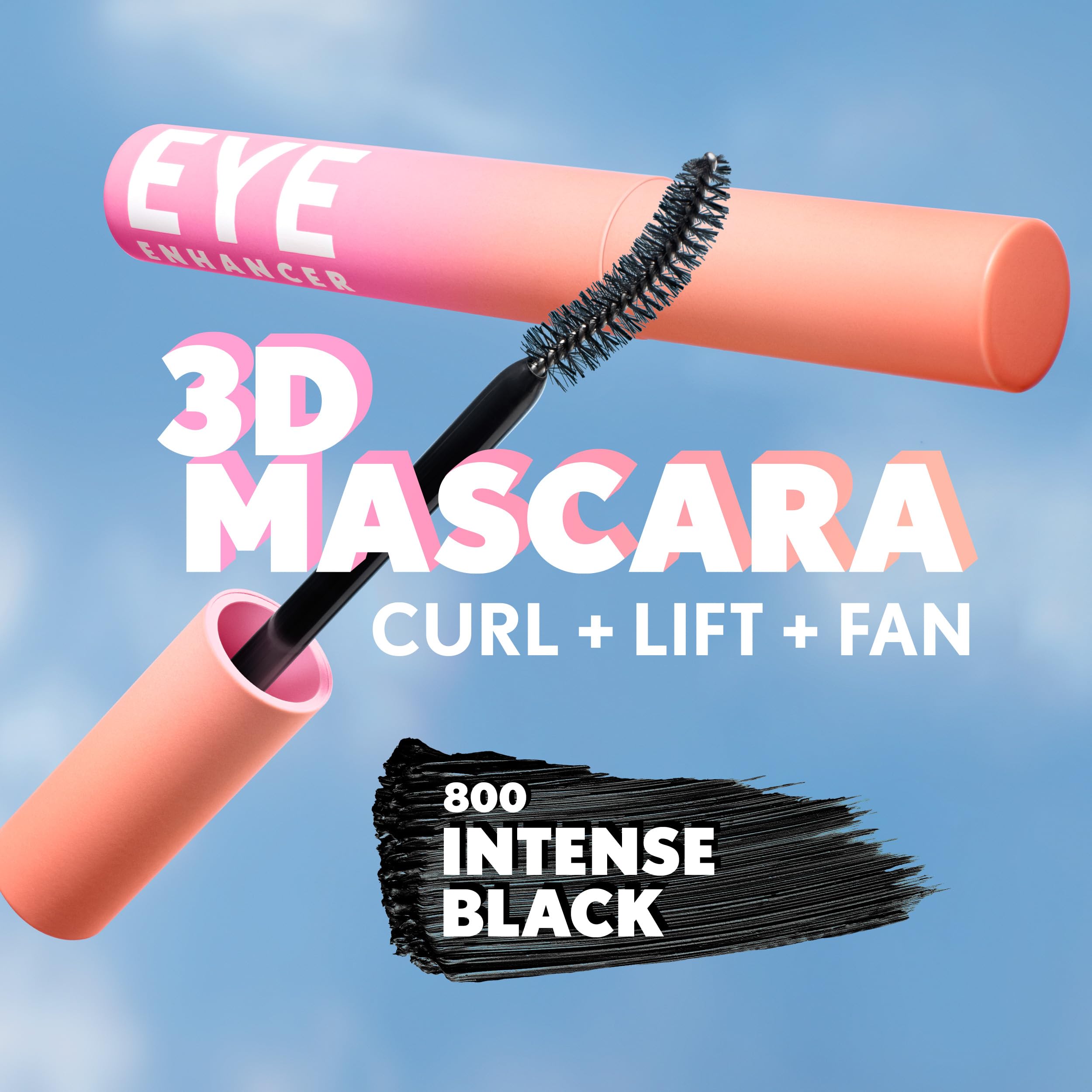 Cross-section of mascara transfer-proof test demonstrating minimal transfer.