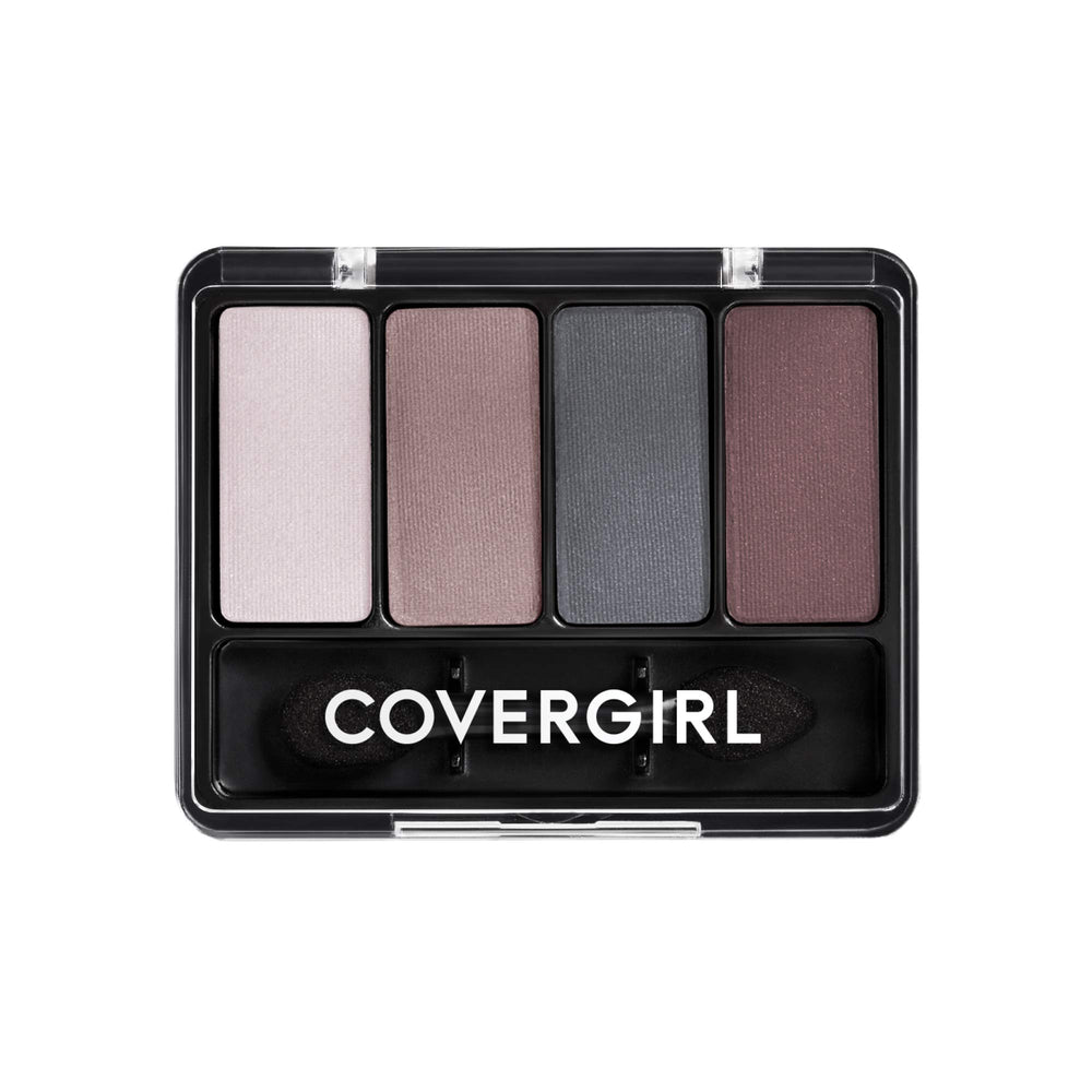 COVERGIRL Eye Enhancers 4-Kit palette front shows versatile shades for seamless day-to-night blends.