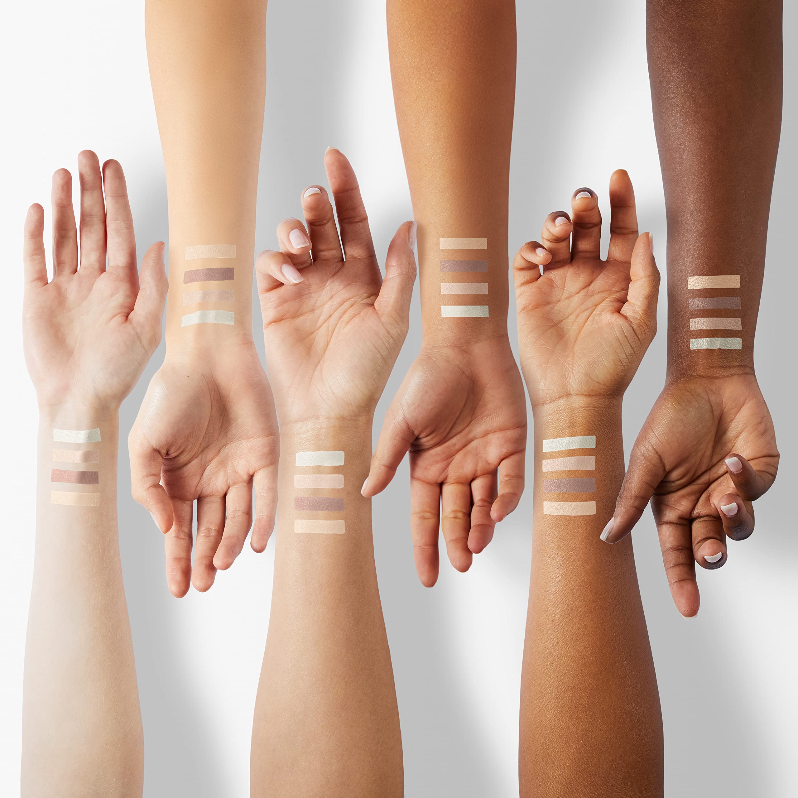 COVERGIRL Eye Enhancers Natural Nudes swatch 3 reveals a soft cream highlight for brightness