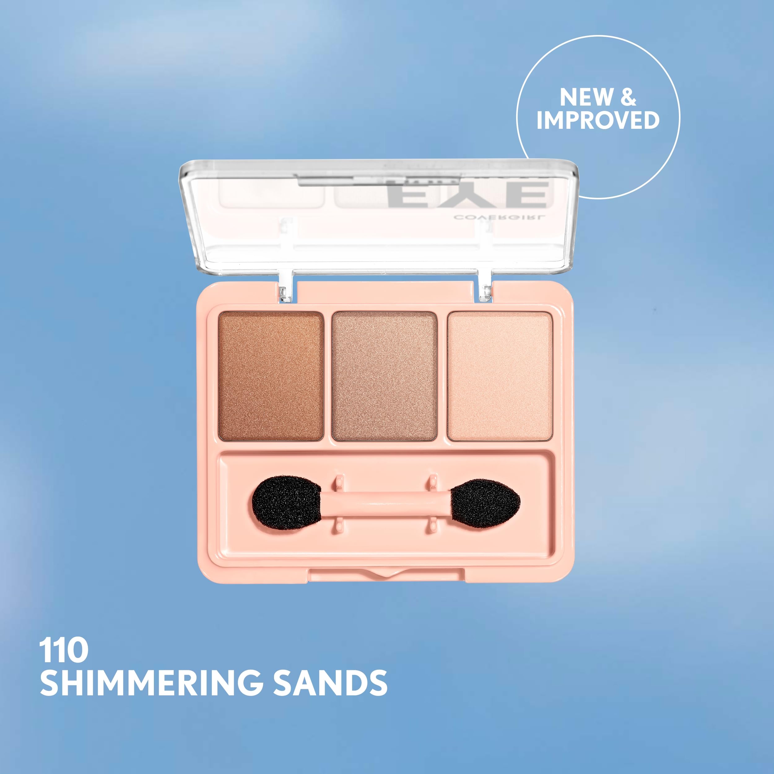 Covergirl Eye Enhancers Shimmering Sands day look swatch for natural brightness.