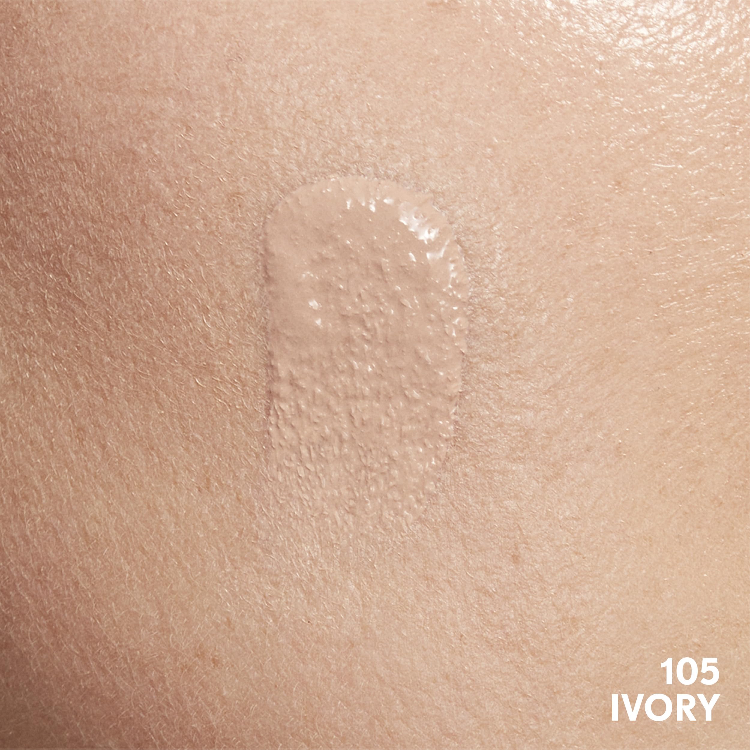 Ivory shade swatch demonstrates buildable coverage for a natural look.