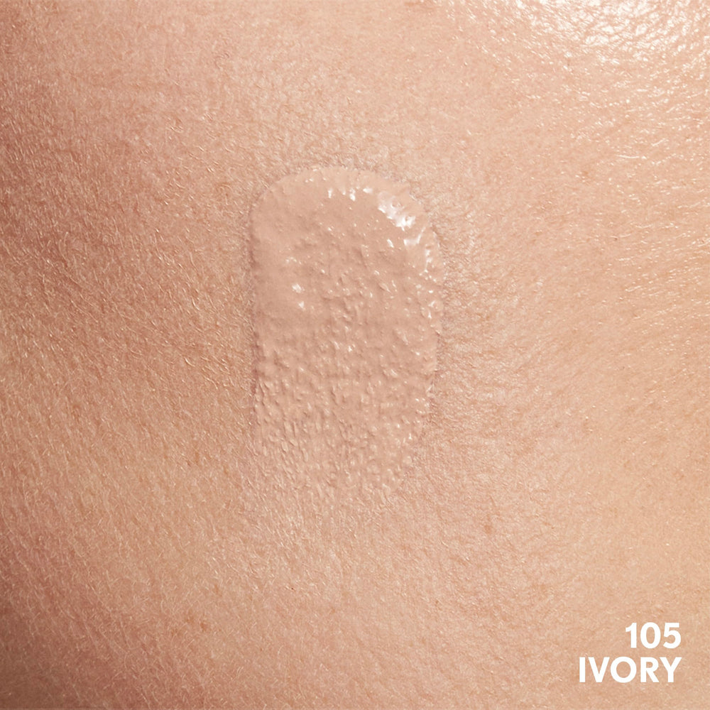 Ivory shade swatch demonstrates buildable coverage for a natural look.