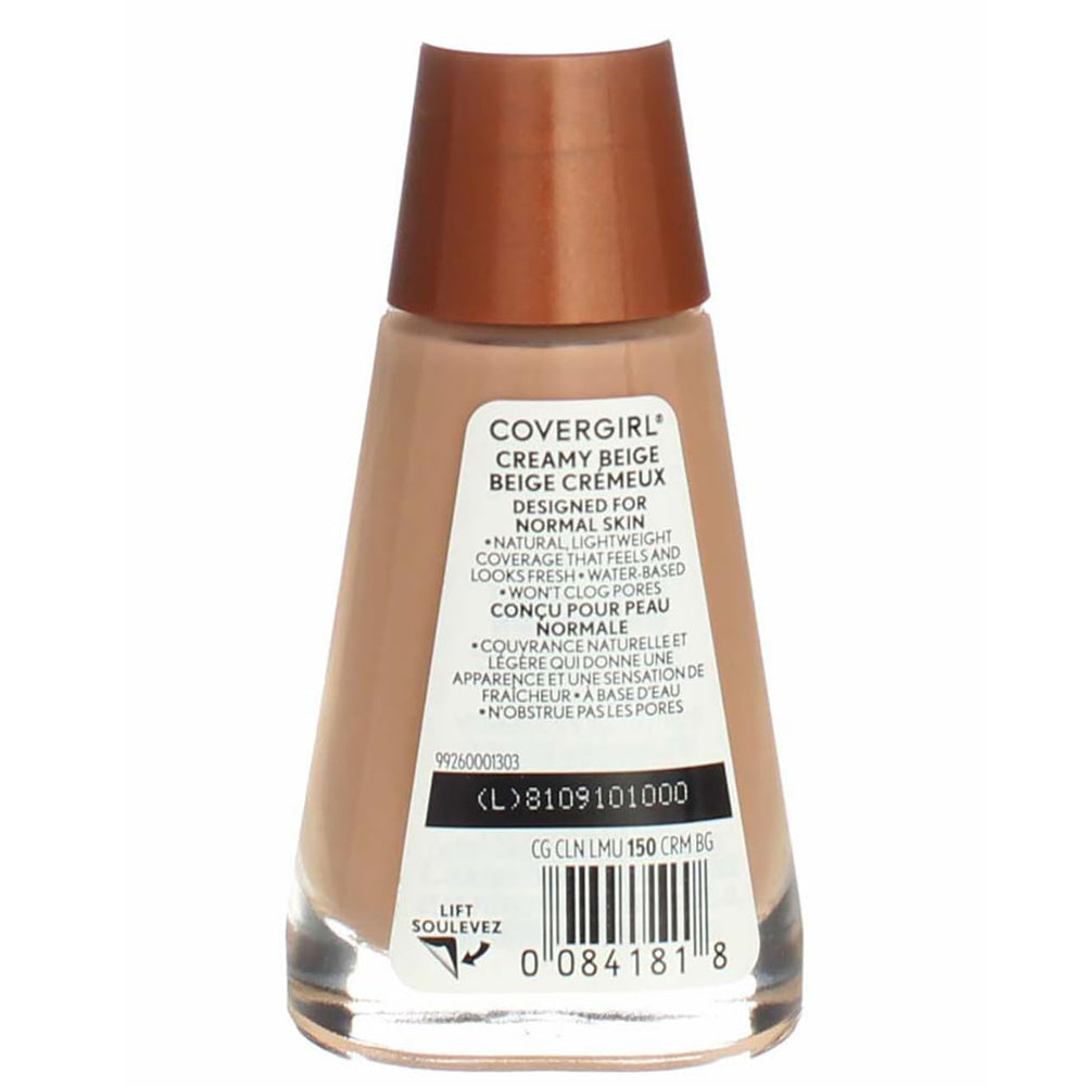 Fundación COVERGIRL con cobertura sutil, mezcla fácil para tono uniforme.