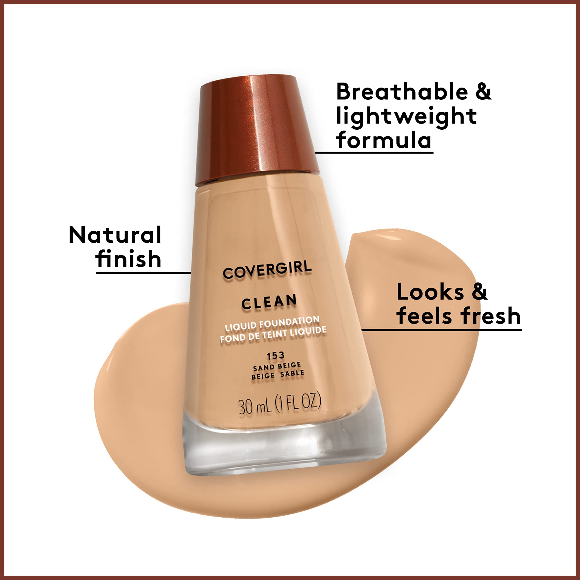 Aplicador suave de COVERGIRL Clean Makeup Foundation para una aplicación precisa