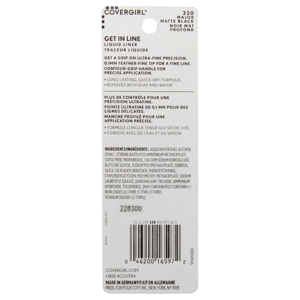 COVERGIRL Get In Line Eyeliner showing contour-grip handle for stable, controlled application