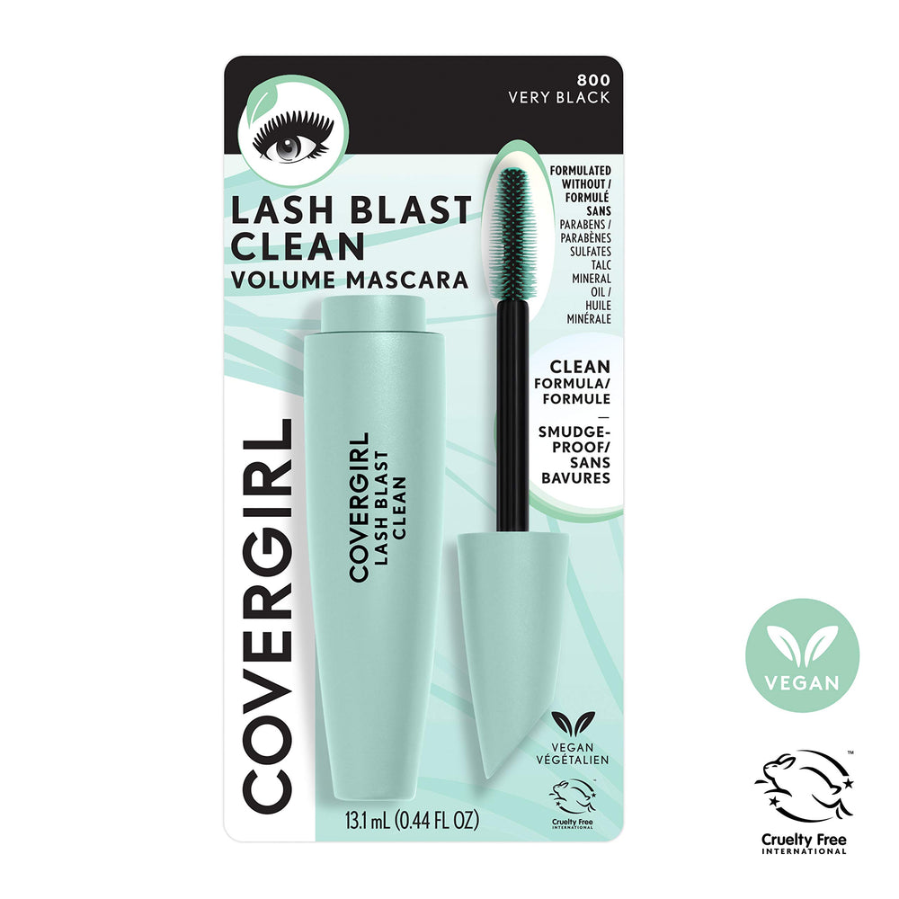 Upper lashes after applying CoverGirl Lash Blast Clean Volume Mascara for dramatic volume