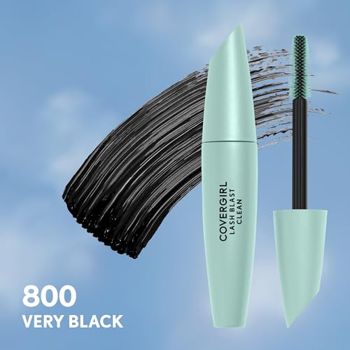 Wand and brush of CoverGirl Lash Blast Clean Volume Mascara for defined lashes