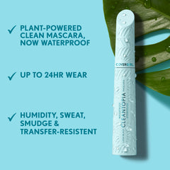 Water test showing waterproof performance on lashes