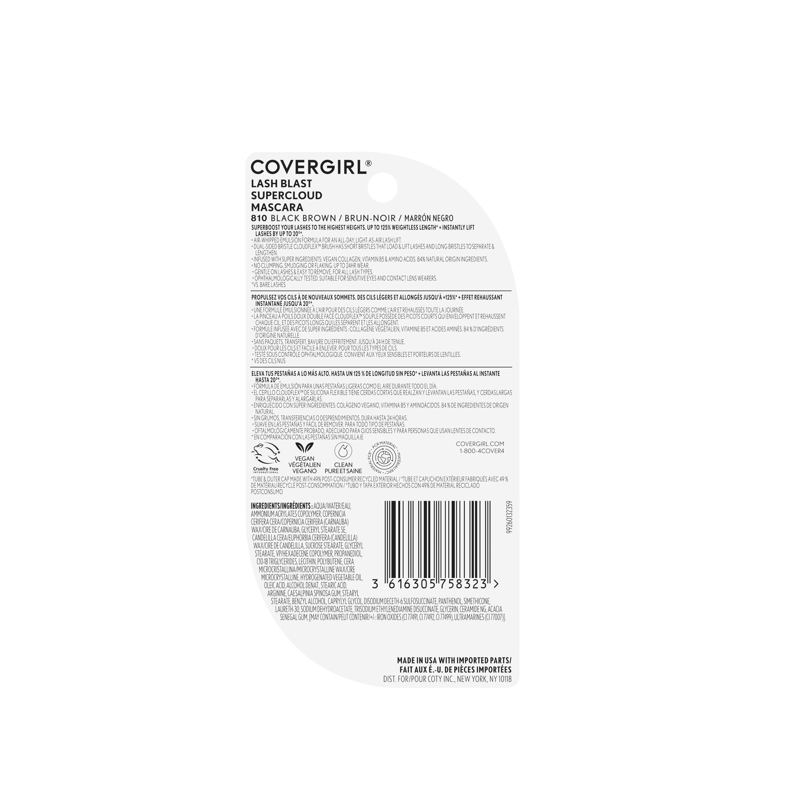CoverGirl Lash Blast Supercloud presentacion-caja para compra rapida