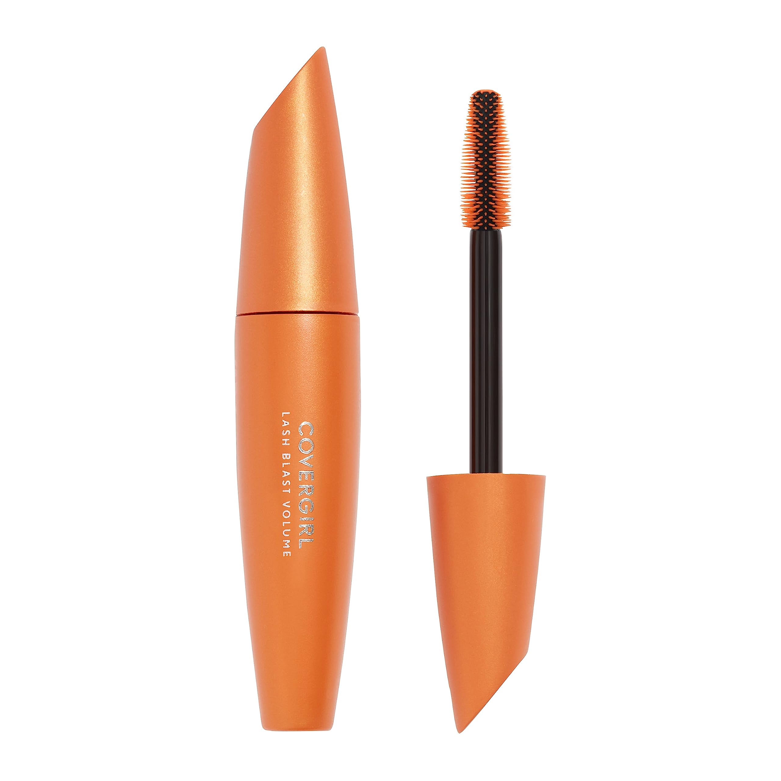 CoverGirl Lash Blast Volume Mascara bottle close-up showing bold lash volume