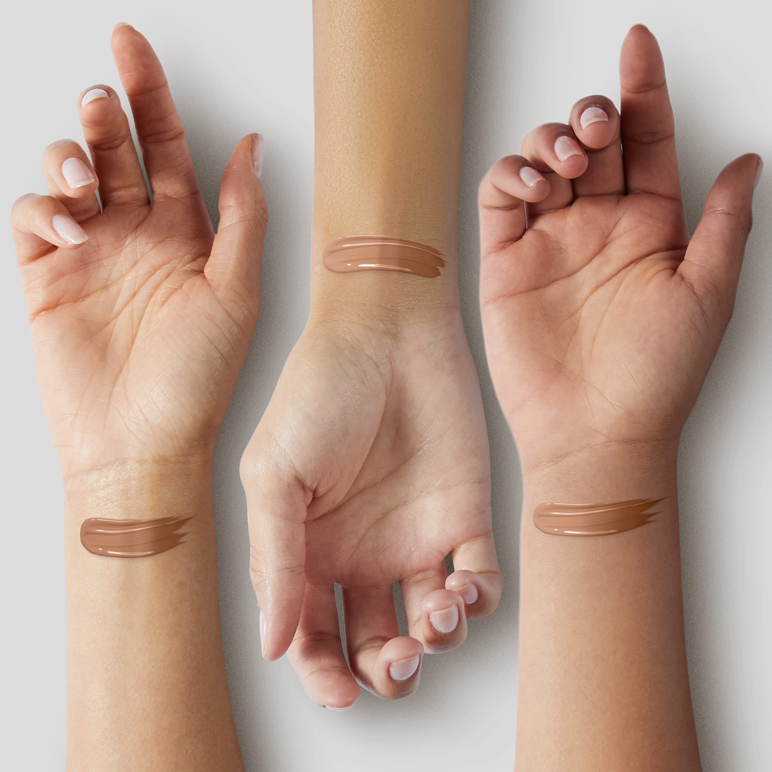 CoverGirl Olay Simply Ageless foundation texture close-up highlighting creamy consistency.