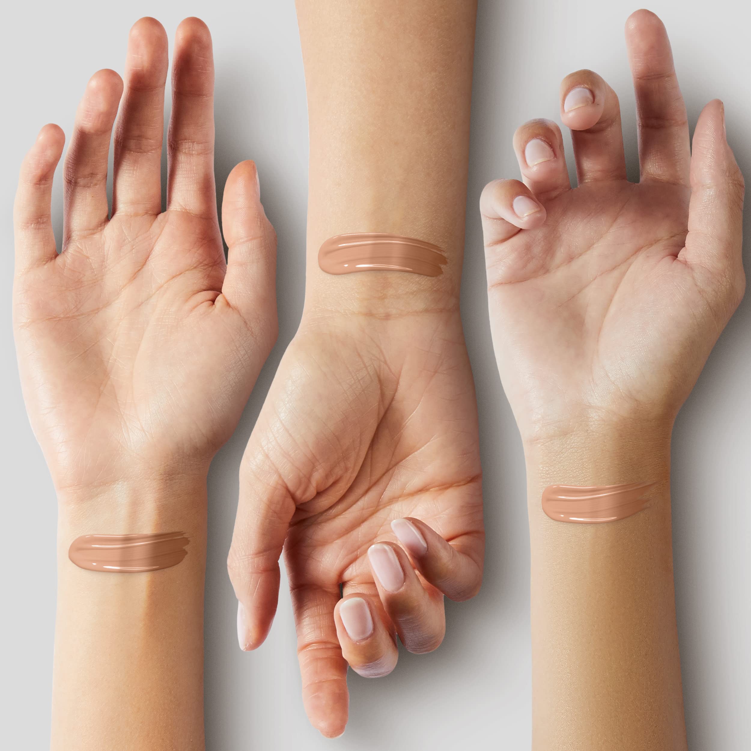 CoverGirl OLAY Simply Ageless shade range showing even tones