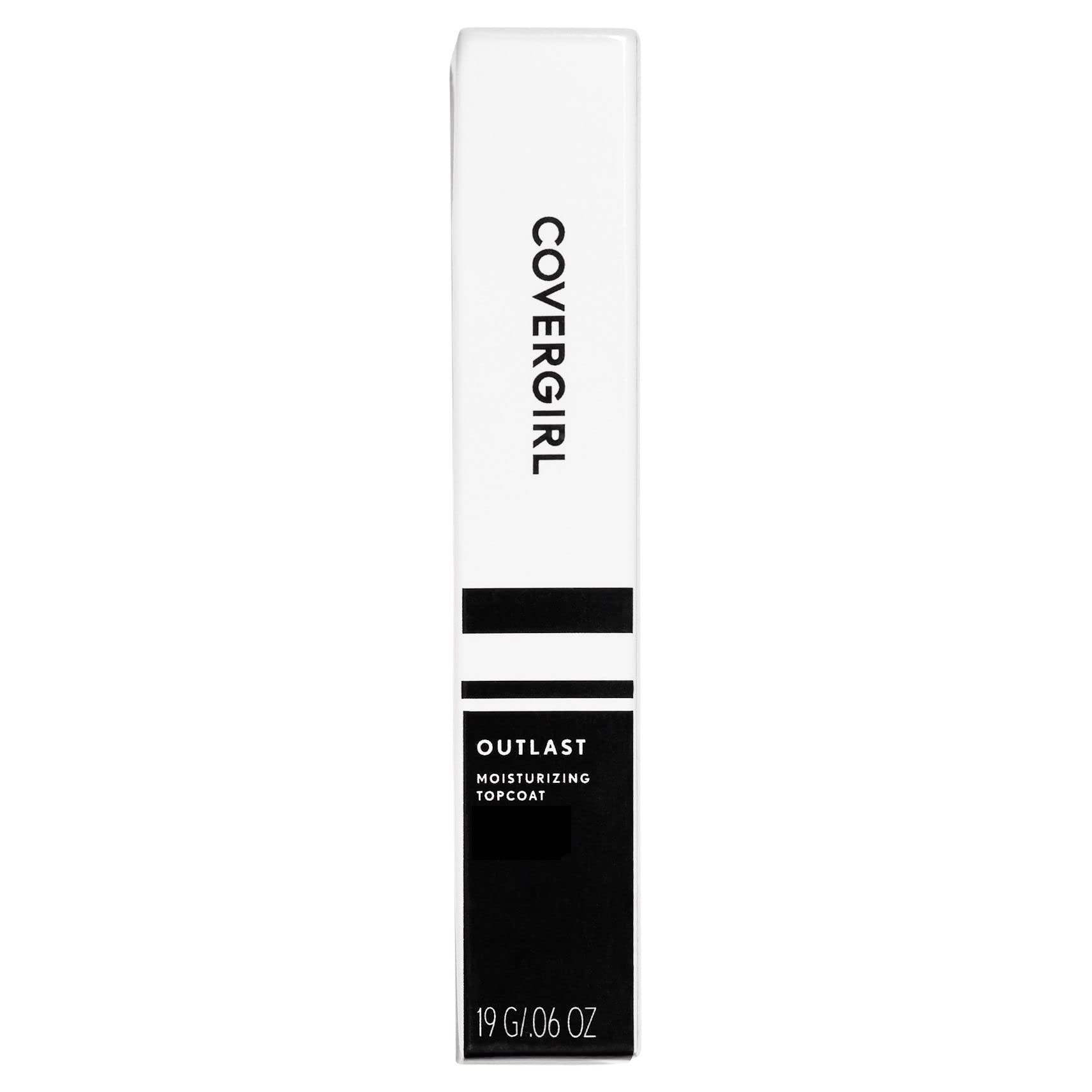 COVERGIRL Outlast All Day Top Coat worn alone provides a shiny, conditioned lip look.