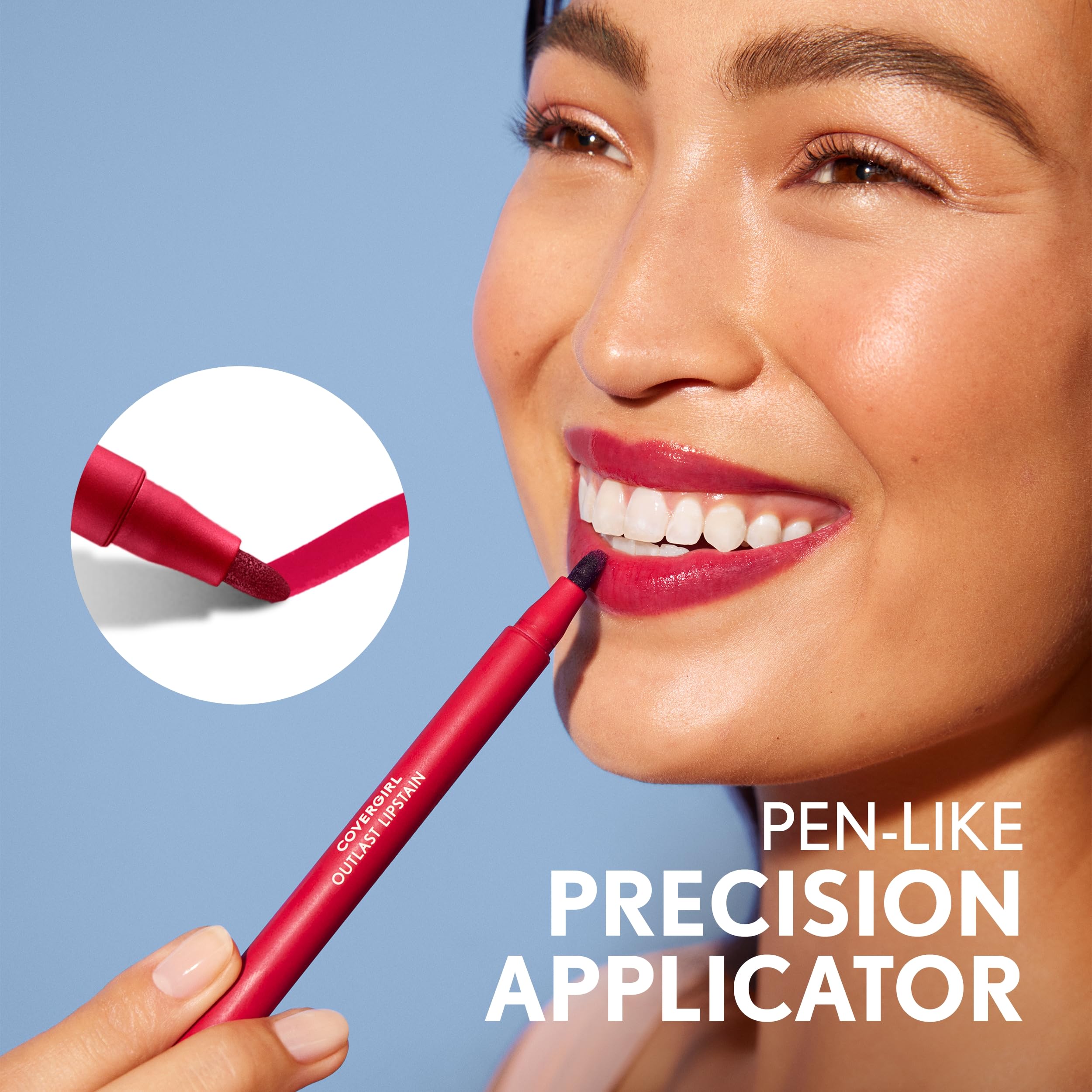 CoverGirl Outlast Crimson Glory: envase libre de crueldad para maquillaje responsable.