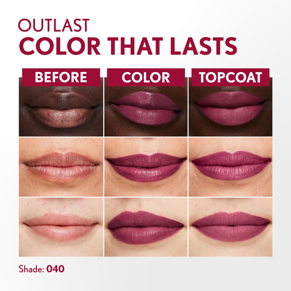 Bálsamo hidratante Topcoat de COVERGIRL Outlast para labios suaves e hidratados