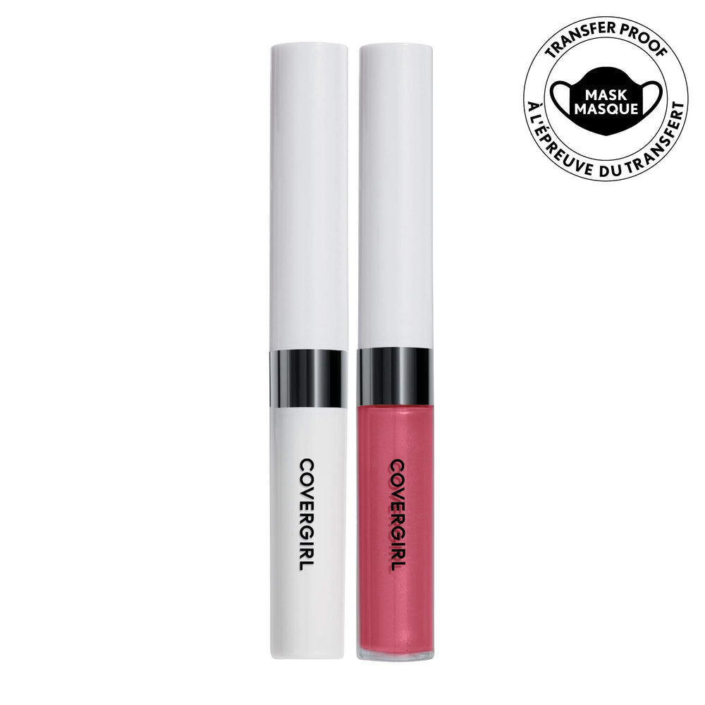CoverGirl Outlast lip color Dusty Rose applied for smooth coverage
