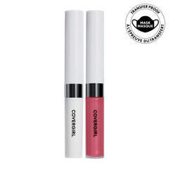 CoverGirl Outlast lip color Dusty Rose applied for smooth coverage
