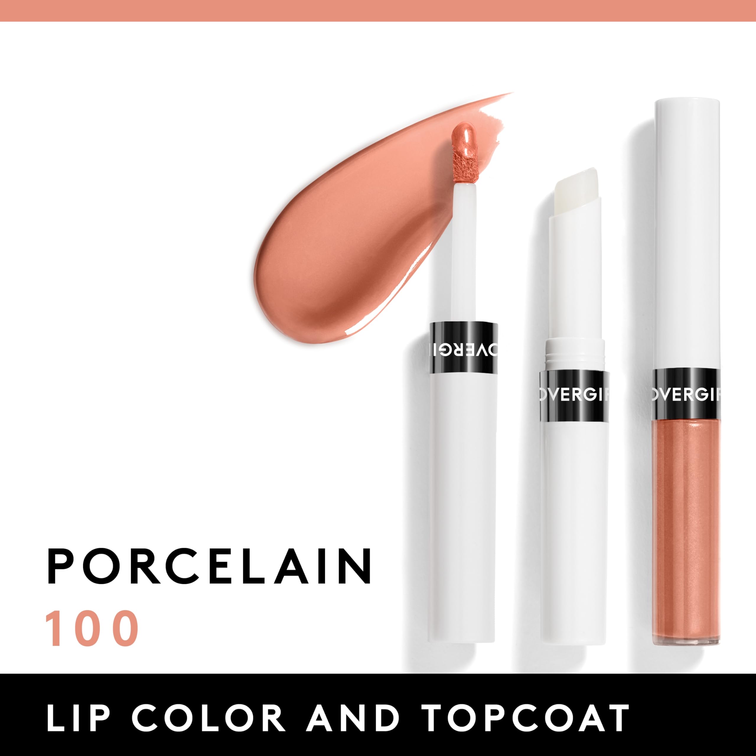 Muestra de tono neutro porcelana de COVERGIRL Outlast Lip Color para uso diario