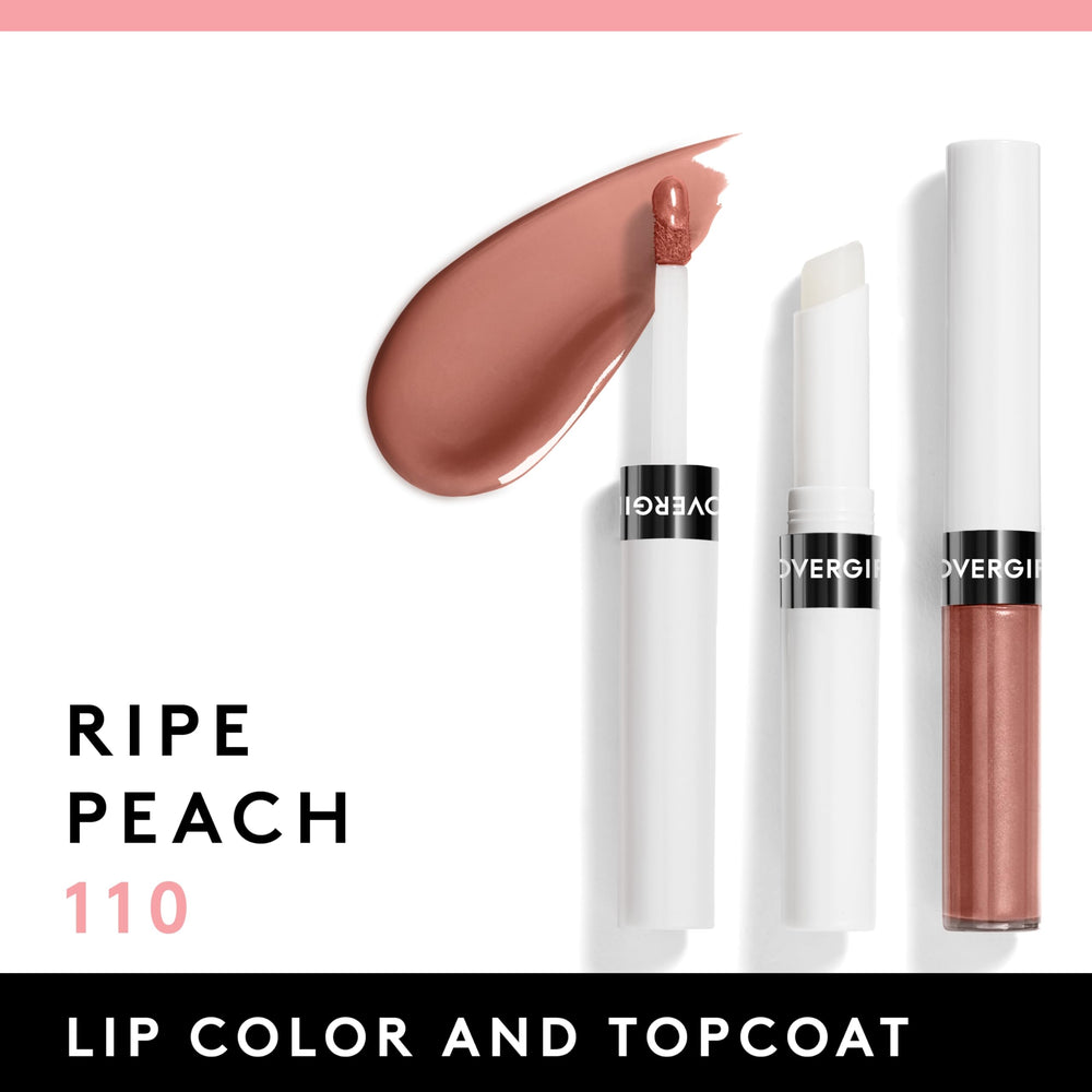 Close-up of applying Covergirl Outlast lip color Ripe Peach for smooth coverage