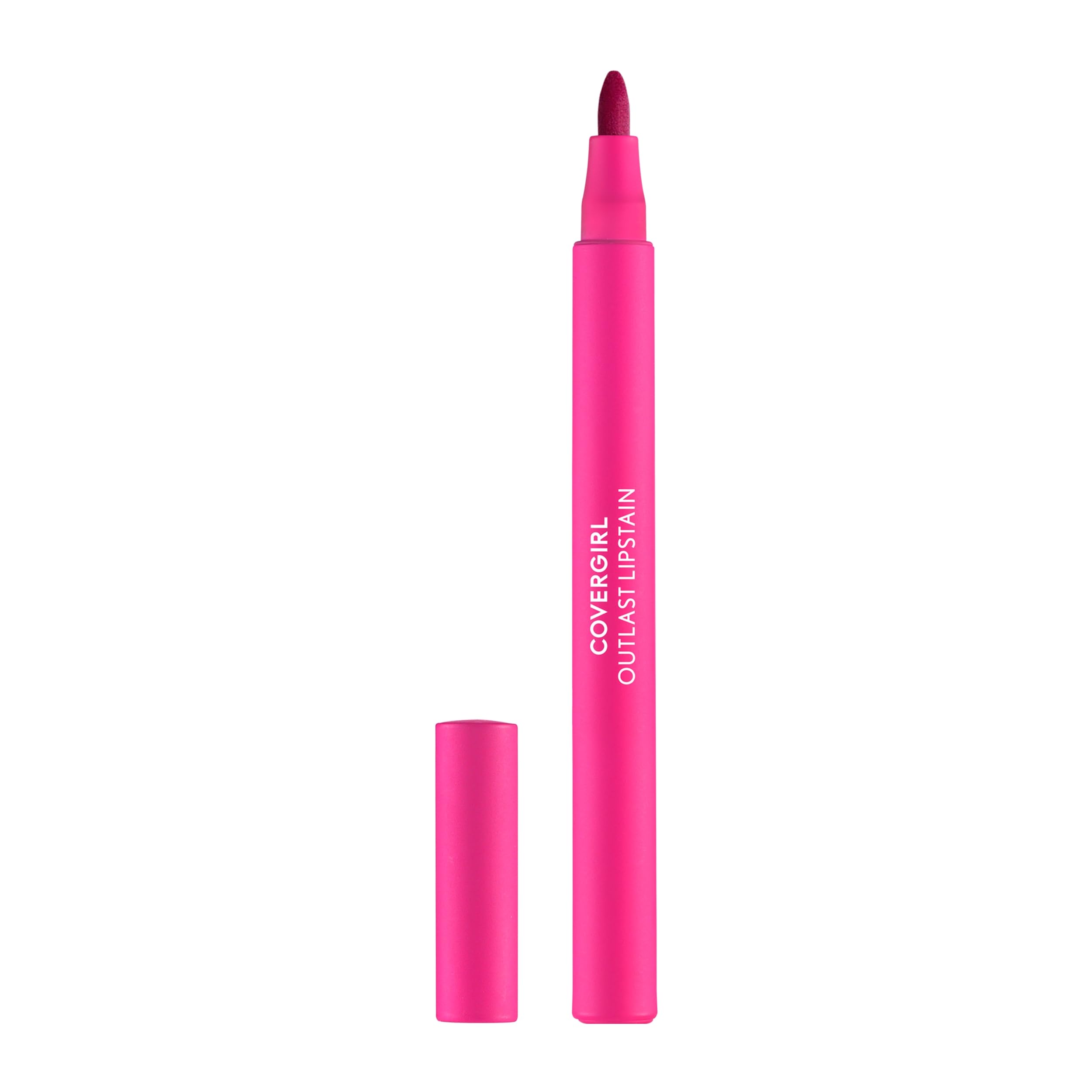 Covergirl Outlast Lipstain, aplicación suave con acabado satinado para un look duradero.