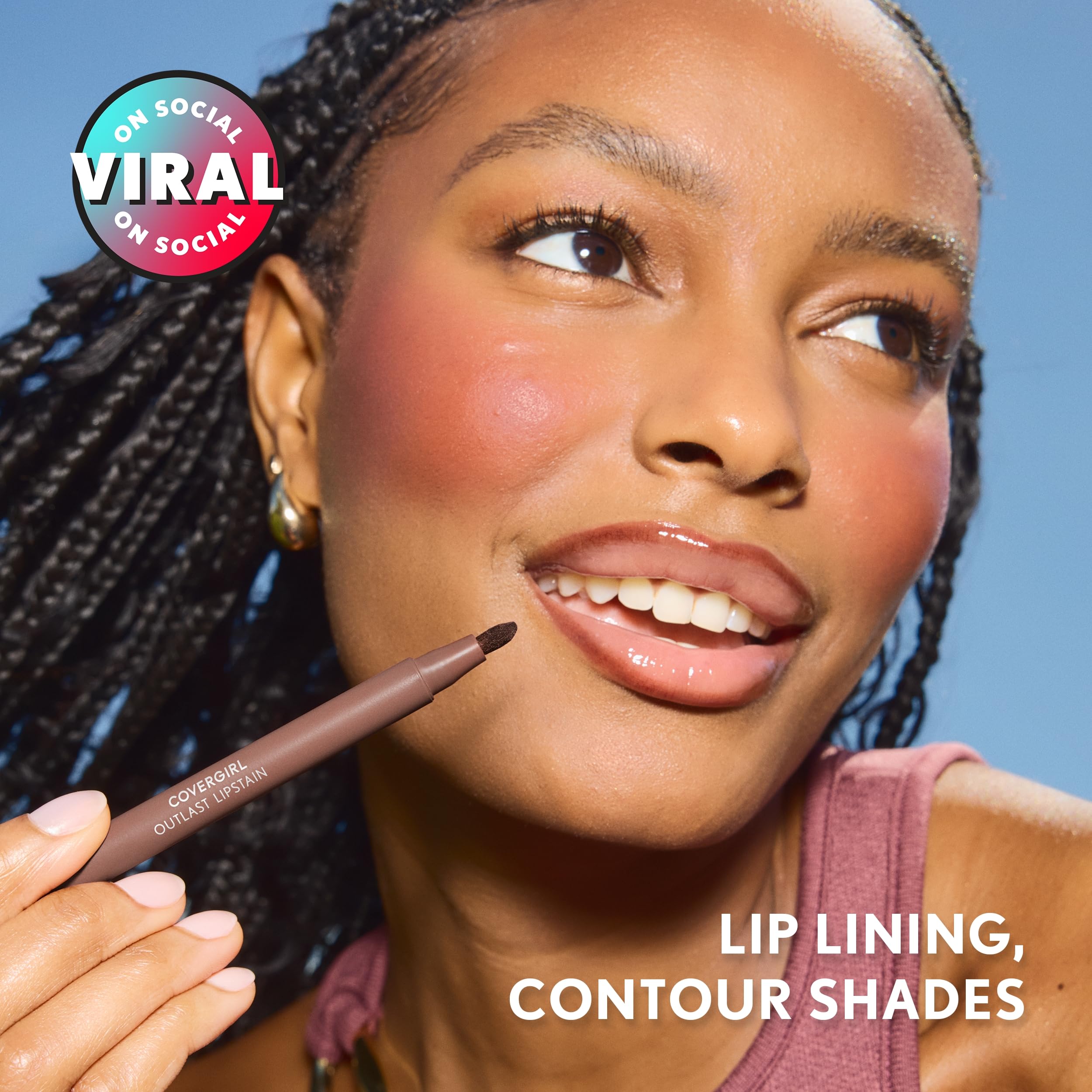 Precision pen detail for lip shaping and edges