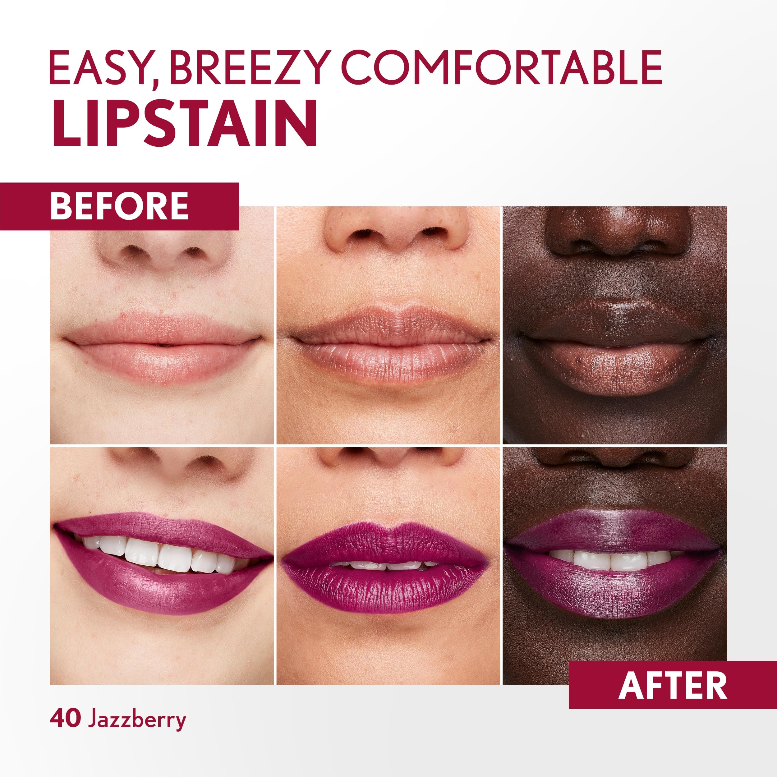 CoverGirl Outlast tinte labial Jazzberry, prueba sin transferencia para uso diario.