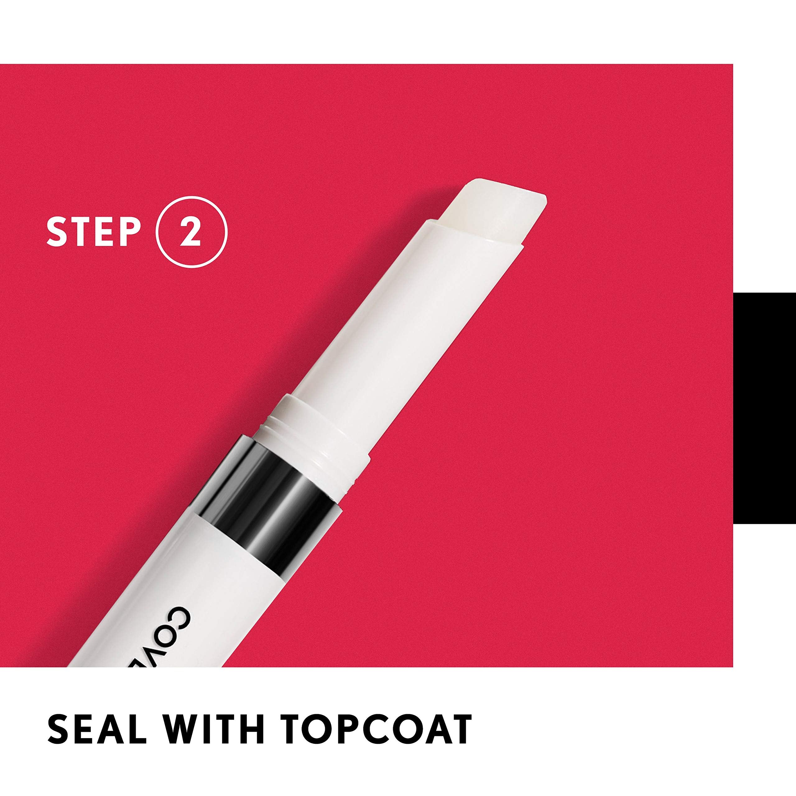 CoverGirl Outlast Topcoat close-up shows shiny seal