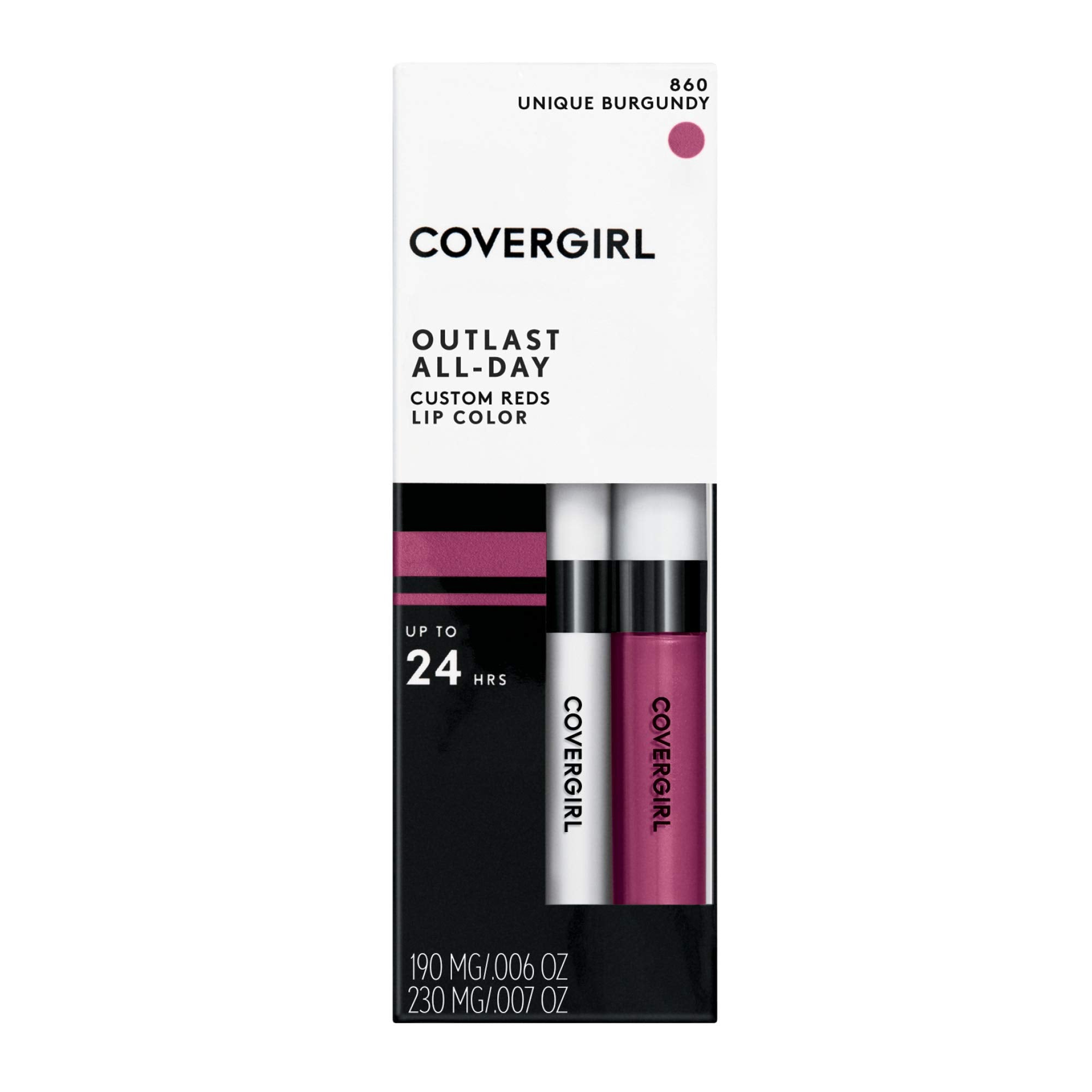 COVERGIRL Outlast transfer-resistant lip color offers kiss-proof finish.
