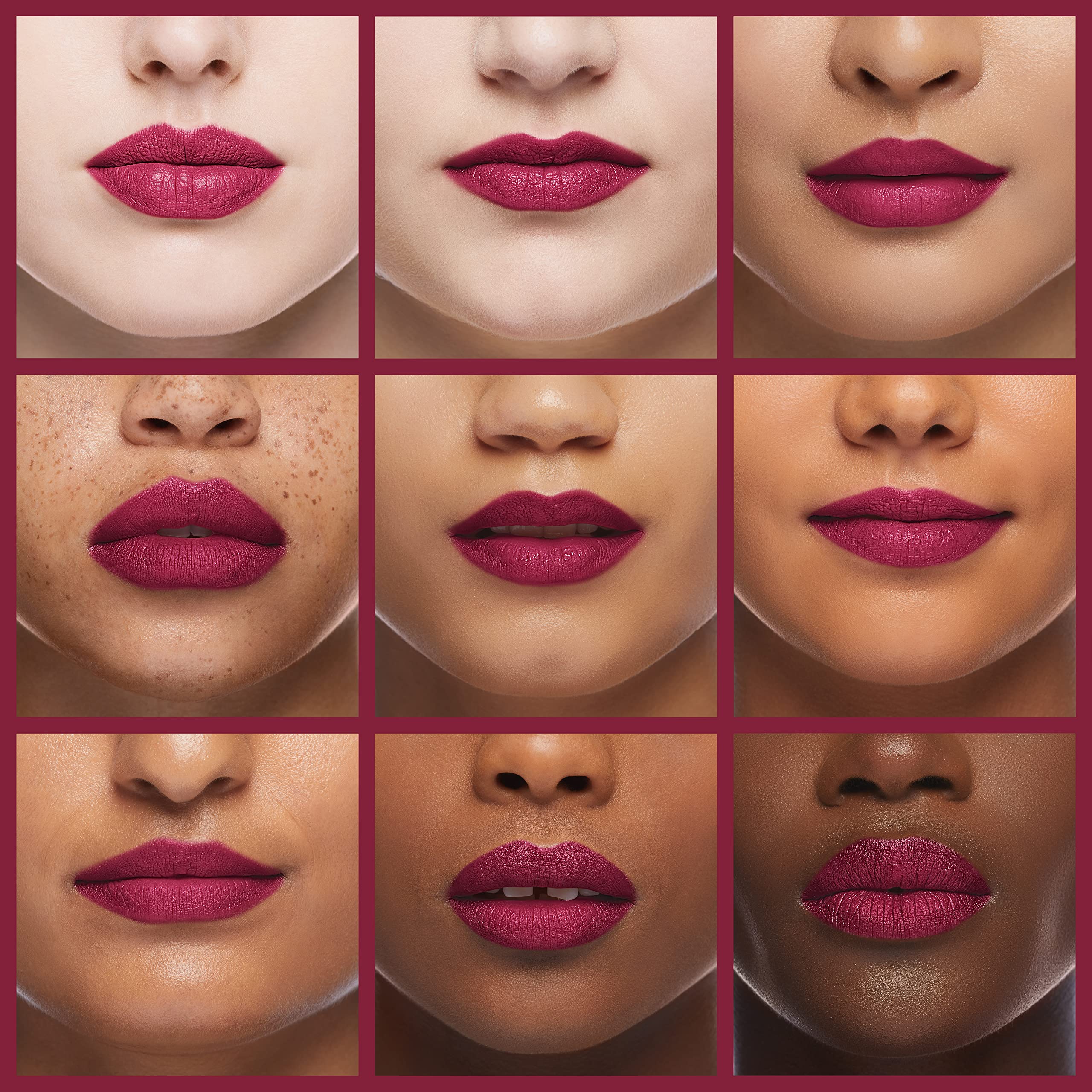 No Wine-ing shade swatch demonstrates rich, true matte color payoff
