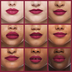 No Wine-ing shade swatch demonstrates rich, true matte color payoff