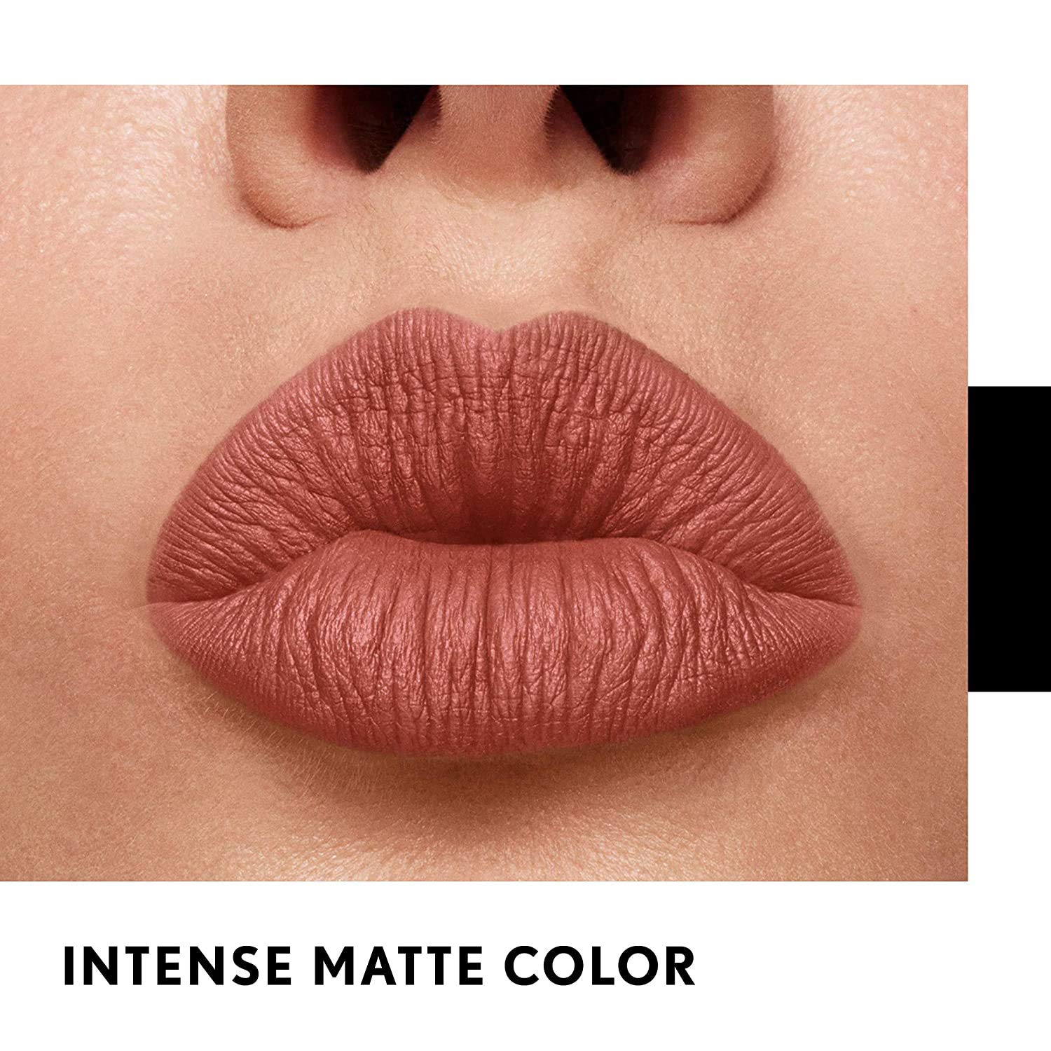 Final matte lip look using Very Sancerre for all-day wear.