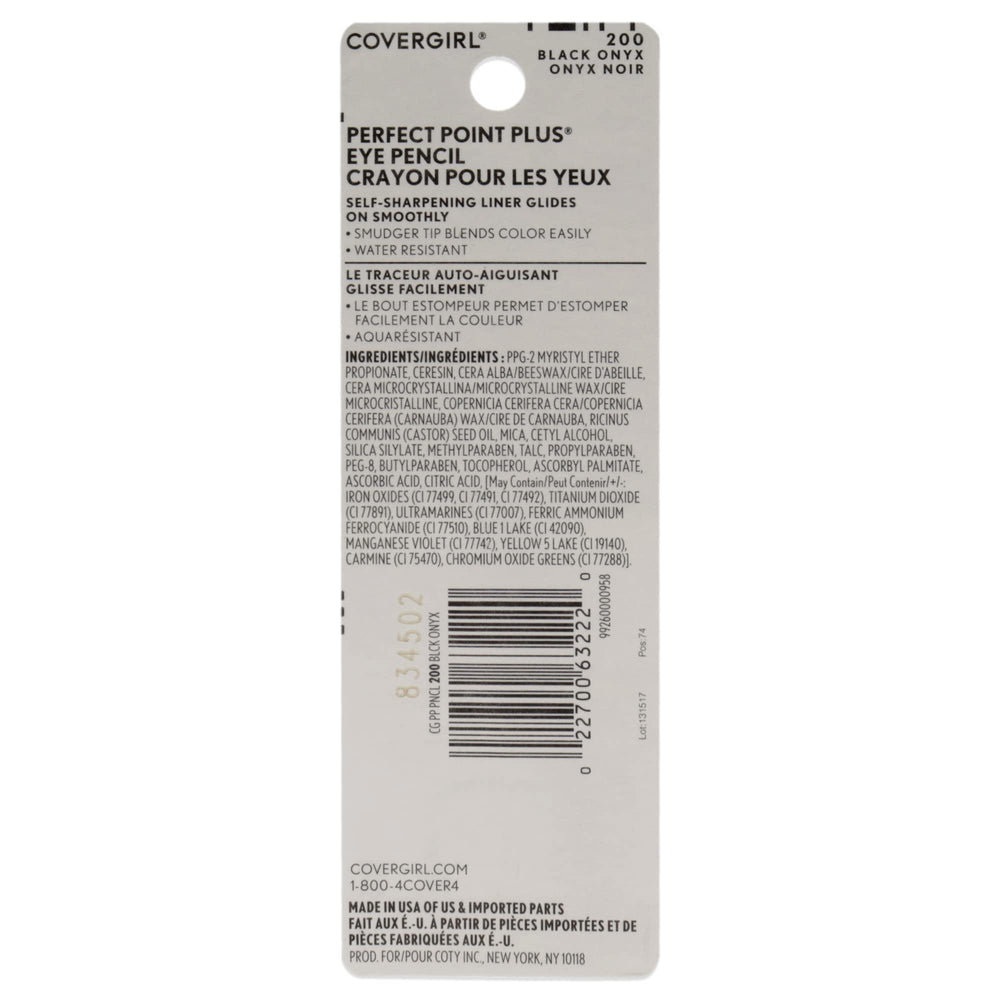CoverGirl Perfect Point Plus eyeliner pencil used to smudge into a smoky eye with built-in sharpener