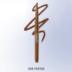 Close-up of the Toffee tip highlighting break-proof pencil precision.