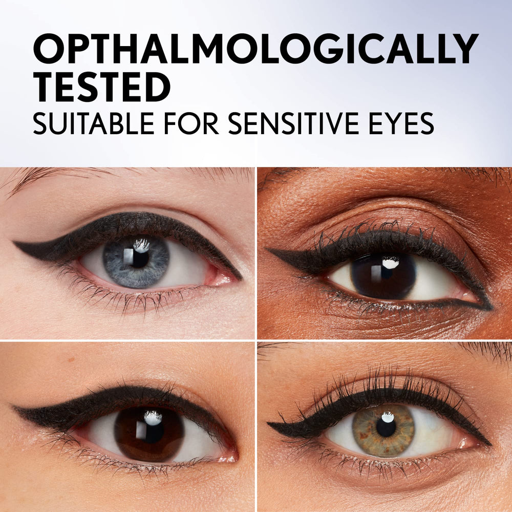 CoverGirl Perfect Point Plus Ink Gel Eye Pencil application in action with smooth glide for easy lining.