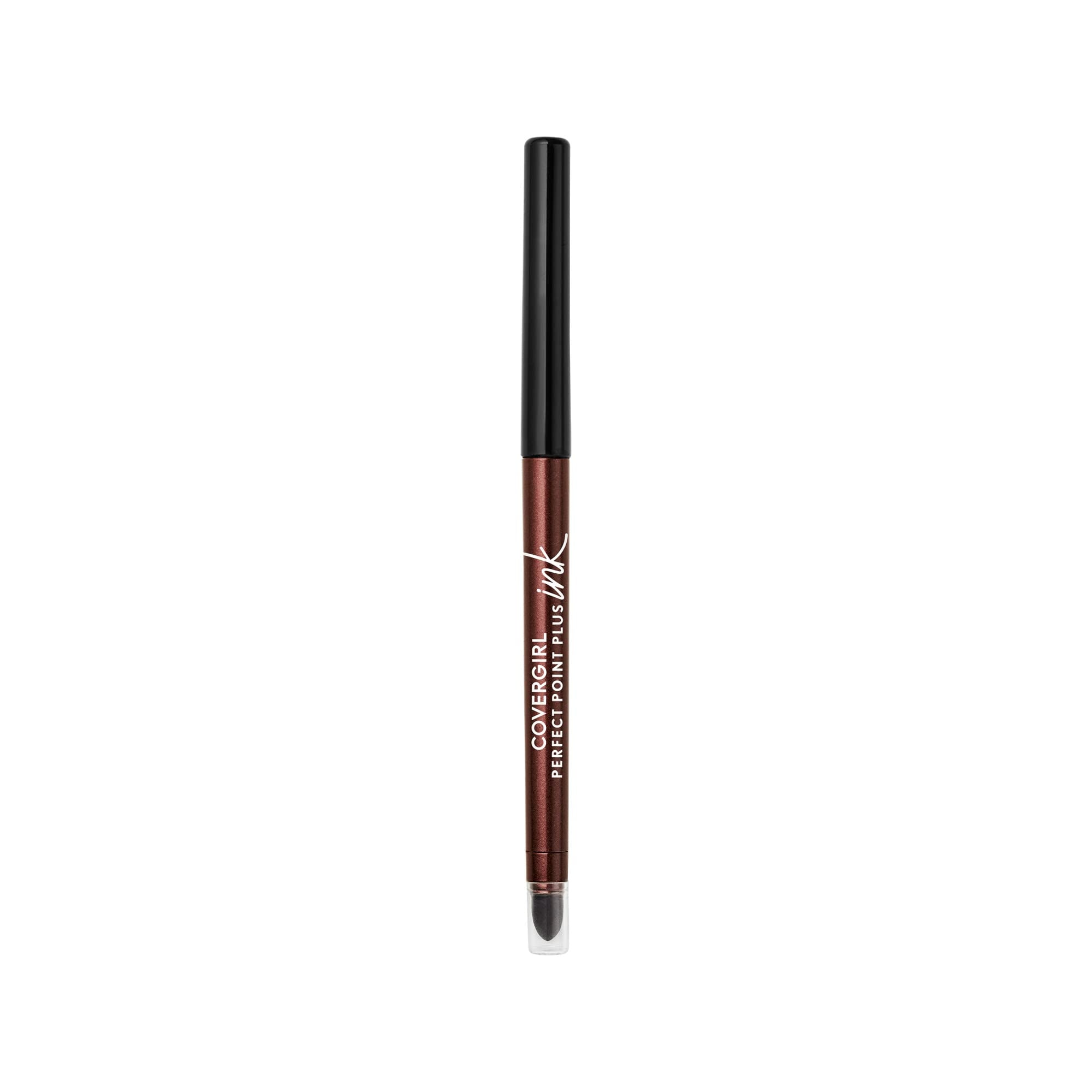 CoverGirl Perfect Point Plus Ink Gel Eye Pencil packaging close-up showing sleek, travel-ready design.